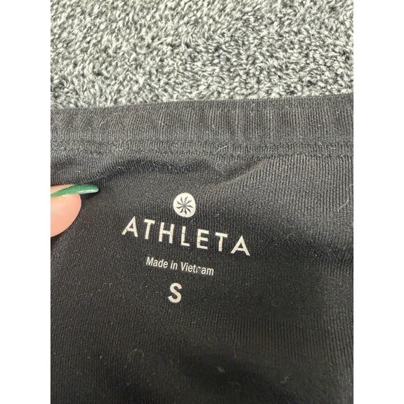 Athleta Womens Small Black Full Length Leggings Side Pockets - Picture 3 of 3